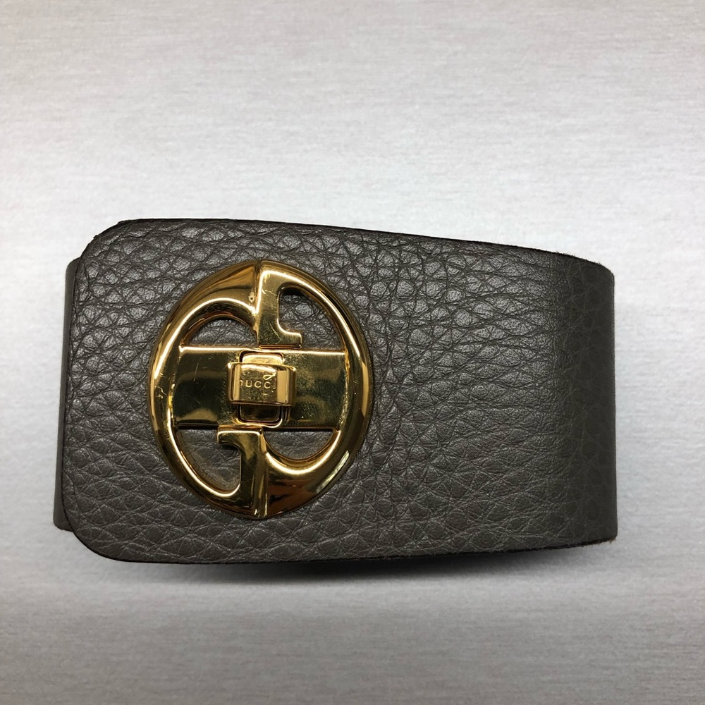 GUCCI leather cuff bracelet